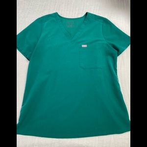 Figs Hunter Green Catarina Scrub Top